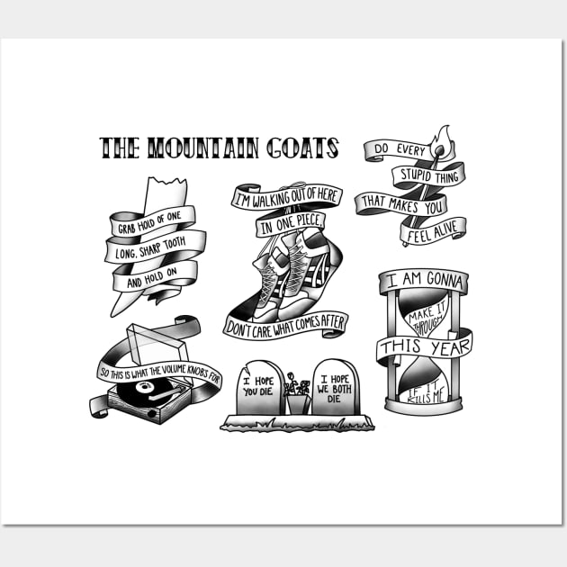 the Mountain Goats pattern Wall Art by scrambledpegs